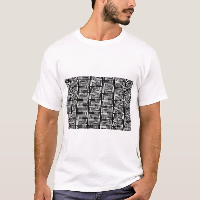 Checker Square Seamless Checkerboard Optical Party T Shirt (Framsida)