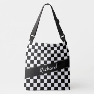 Checker Tävling Flagga Personal Axelväska