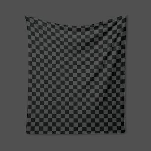 Checkerboard Black Grått Checkated Squarered Check Fleecefilt