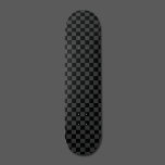 Checkerboard Black Grått Checkated Squarered Check Mini Skateboard Bräda 18,5 Cm<br><div class="desc">Checkerboard Black Grått Checkered Squares. Minimalistisk mönster-design.</div>