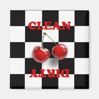 Checkerboard Cherries Magnet