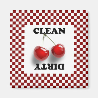 Checkerboard Cherries Magnet