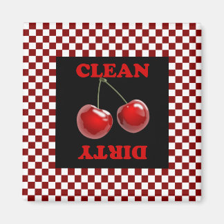 Checkerboard Cherries Magnet