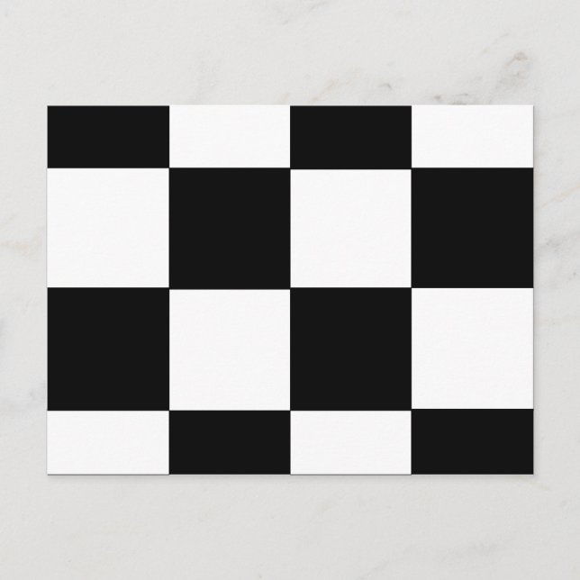 CHECKERBOARD! (design med kvadratiska plattor) ~ Vykort (Framsida)
