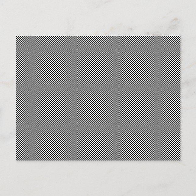 CHECKERBOARD! (en svartvit mönster-design) ~ Vykort (Framsida)