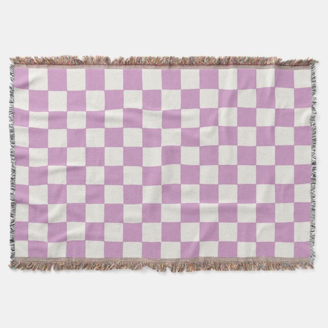 Checkerboard i Lavender Girls sovrum Filt (Framsidan)