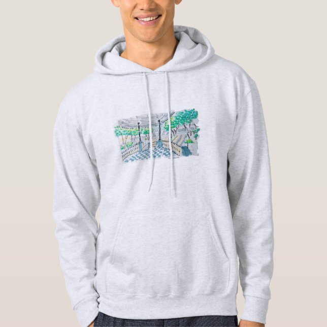 Checkerboard Kiosk Park View Hoodie (Framsida)