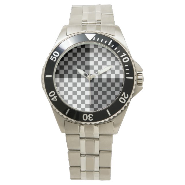 CHECKERBOARD MÖNSTER ARMBANDSUR (Framsida)