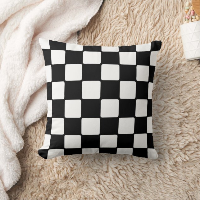 CHECKERBOARD RETRO DEKORATIV KUDDE (Filt)