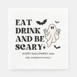 Checkerboard Retro Spooktacular Halloween Pappersservett