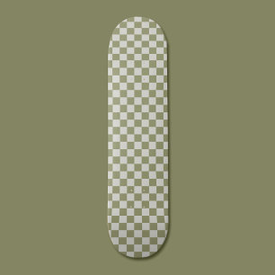 Checkerboard Sage Grönt Checkated Squarths Check Mini Skateboard Bräda 18,5 Cm