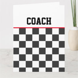 Checkerboard Sports Tack Coach Team Färg Kort