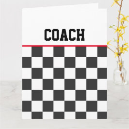 Checkerboard Sports Tack Coach Team Färg Kort