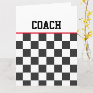 Checkerboard Sports Tack Coach Team Färg Kort