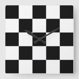 CHECKERBOARD WALL CLOCK FYRKANTIG KLOCKA