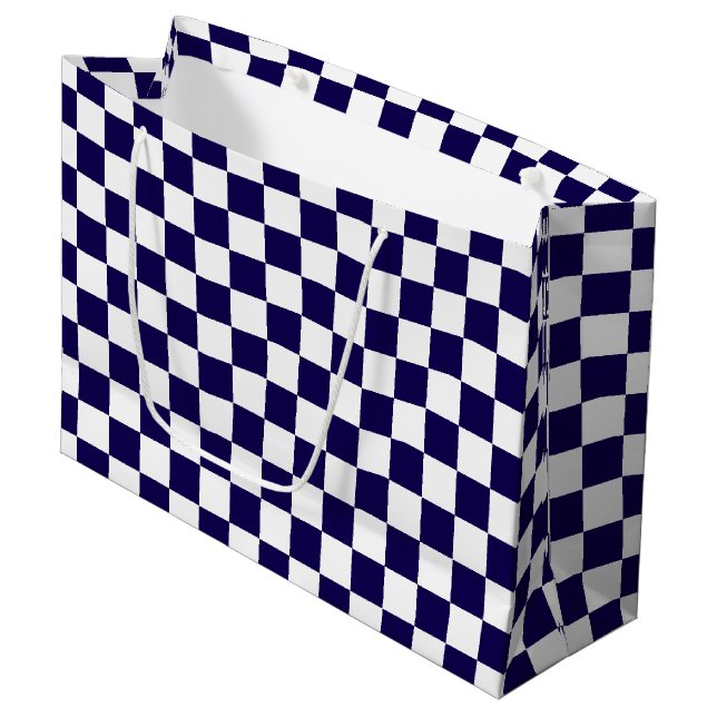 Checkered dark blue and White  (Framsidan Vinklad)