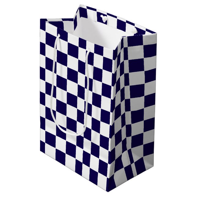 Checkered dark blue and White  (Framsidan Vinklad)