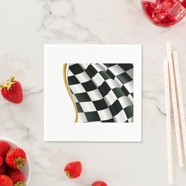 Checkered Flag Paper Napkins Pappersservett (Skapare uppladdad)