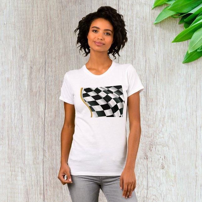 Checkered Flagga Womens T-Shirt (Skapare uppladdad)