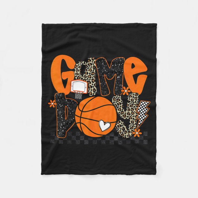Checkered Game Day Basketball Srts Lover Men Women Fleecefilt (Framsidan)