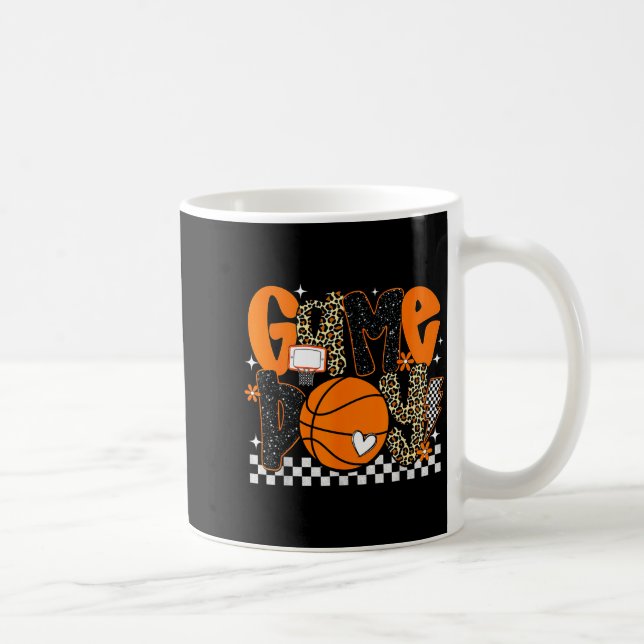 Checkered Game Day Basketball Srts Lover Men Women Kaffemugg (Höger)