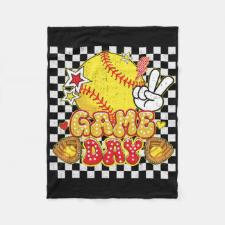 Checkered Game Day Cute Coquette Bow Softll Women  Fleecefilt