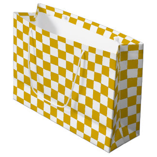 Checkered mustard yellow and White