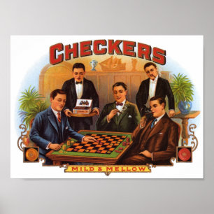 Checkers Cigar-etikett Poster
