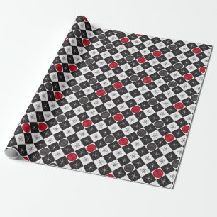 Checkers för atomålder presentpapper