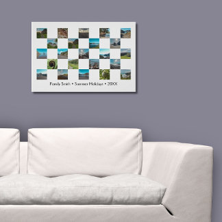 Checkers för bästa familjefoton Helgdag Poster
