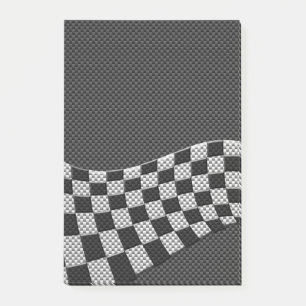 Checkers för kolfiberTävla i Stil, påfyllnadsutskr Post-it Block
