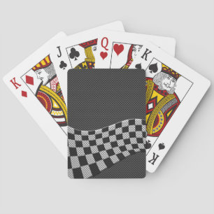Checkers för kolfiberTävla i Stil, påfyllnadsutskr Spel Kort