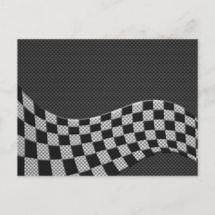 Checkers för kolfiberTävla i Stil, påfyllnadsutskr Vykort