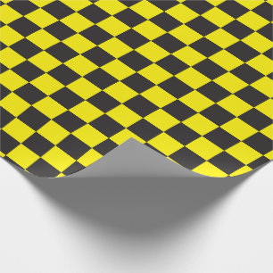 Checkers för kontrollpanel för svart och [Gult] Presentpapper