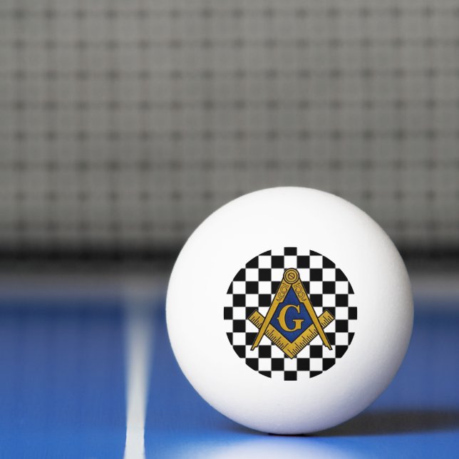 Checkers Masonic Freemasons Square och Compass Pingisboll (Netto)