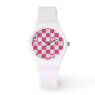 Checkers och  för rosa armbandsur