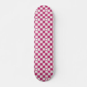 Checkers och  för rosa mini skateboard bräda 18,5 cm