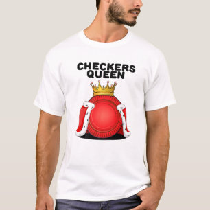 Checkerss Queen Womens BoardGams Board Checkers T Shirt