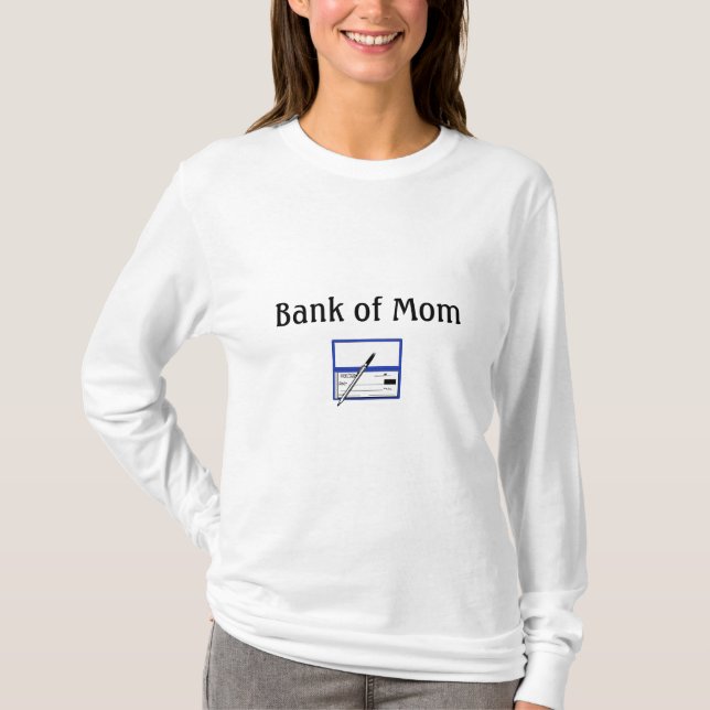 checkhäftet packar ihop av mamma t-shirt (Framsida)