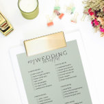 Checklist-plan för bröllop anteckningsblock<br><div class="desc">Ett ovanligt anteckningsblock för bruden att vara med en Bröllop Checklist Cover,  så att bruden kan vara ovanpå sak,  alltid! Du kan också anpassa varje steg! Kolla hela bröllop-skrivbordet från samma samling!</div>