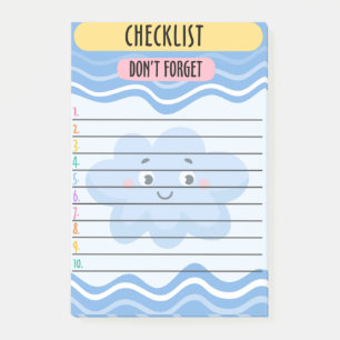 Checklist Post-it Notes Handy-anteckningar Block