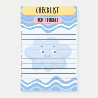 Checklist Post-it Notes Handy-anteckningar Block