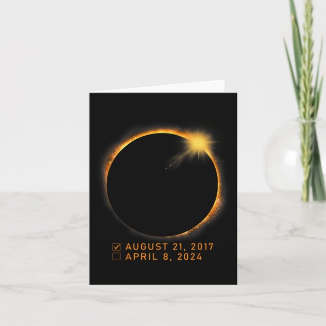 Checklist Total Solar Eclipse April 8 2024 Eclipse Kort (Framsida)