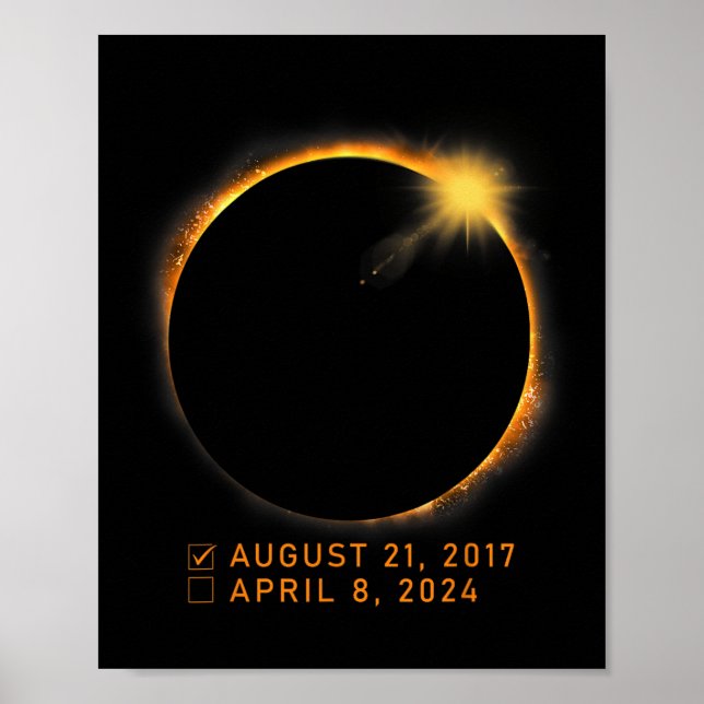 Checklist Total Solar Eclipse April 8 2024 Eclipse Poster (Framsidan)