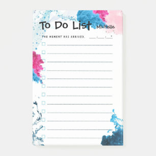 Checklista Azure och Rosa Smoto Do List Post-it Block