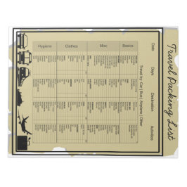 Checklista för användbar resepaketering anteckningsblock