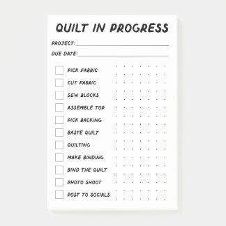 Checklista för avslutande pågående arbete post-it block