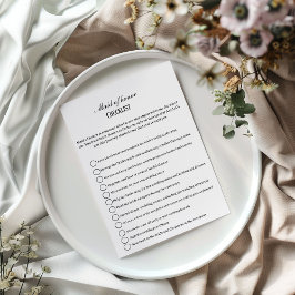 Checklista för brudtjänsteflickans uppgifter, fest inbjudningar