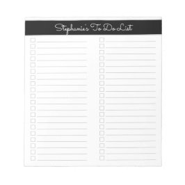 Checklista för enkel klassisk svart Grått med två  Anteckningsblock