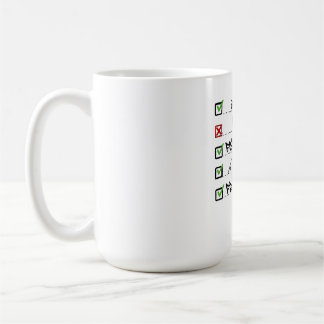 Checklista för fiske, funny kaffemugg